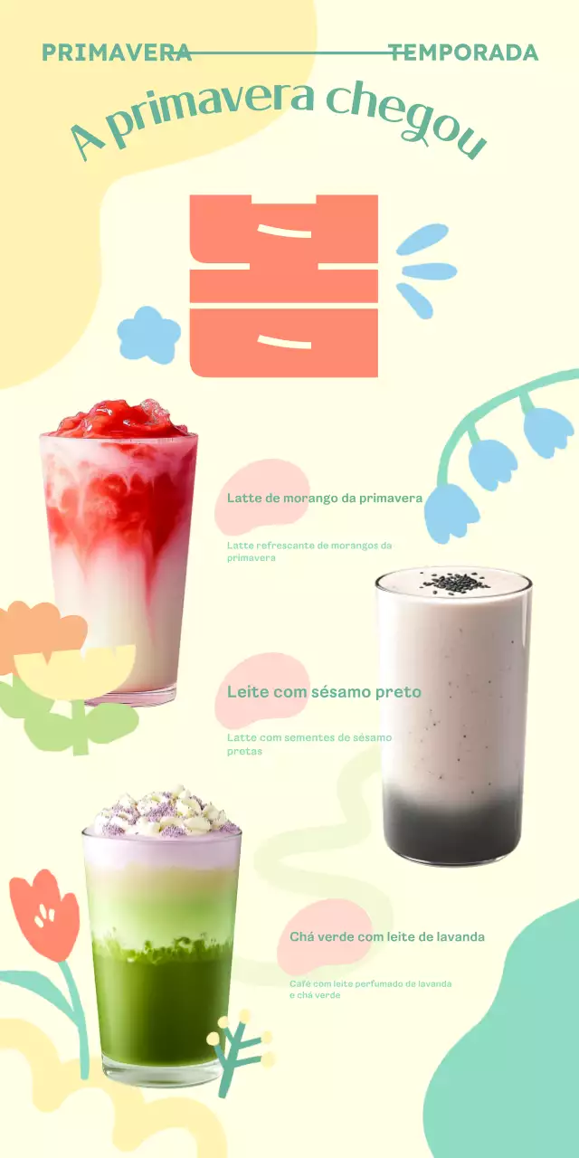 Promoção de Bebidas de Primavera Green Baby