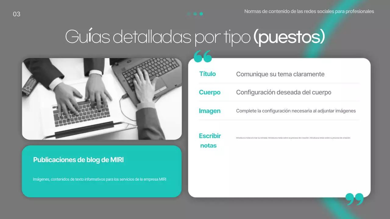 Materiales de capacitación sobre contenido de redes sociales modernas de Mint