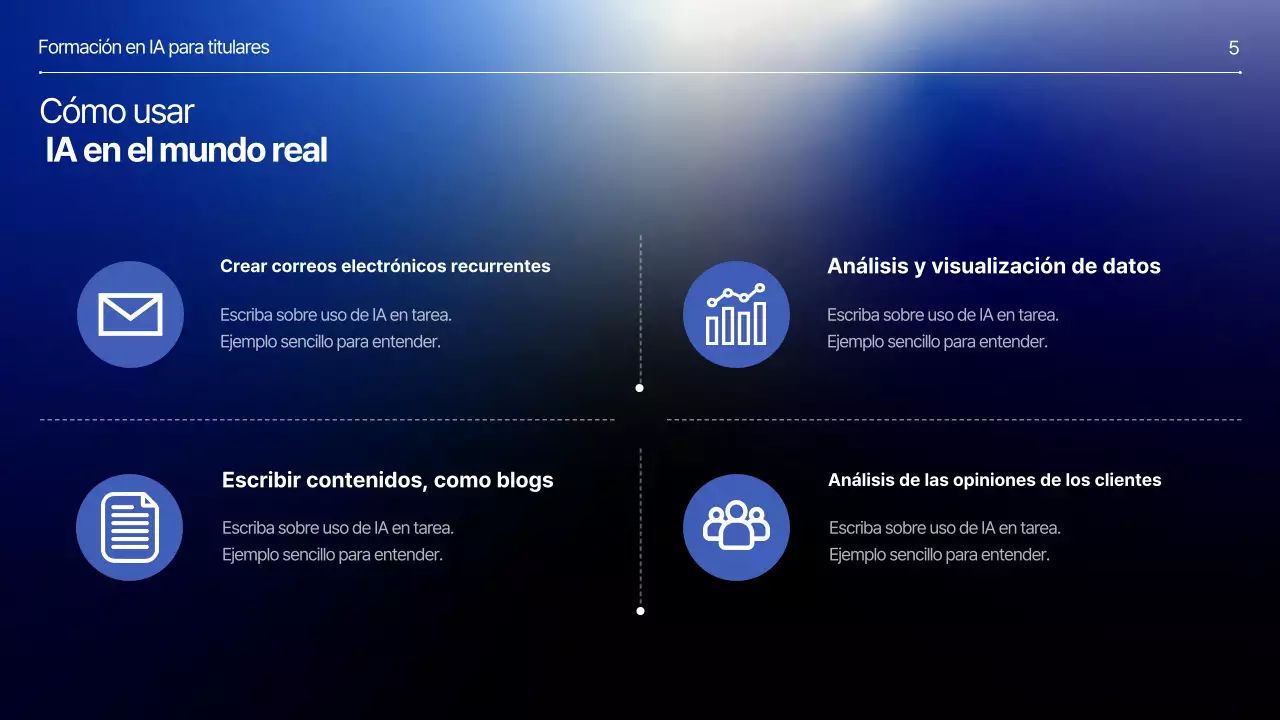 Materiales educativos modernos de color azul