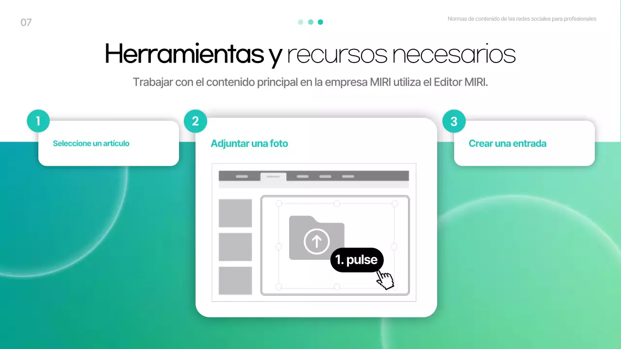 Materiales de capacitación sobre contenido de redes sociales modernas de Mint