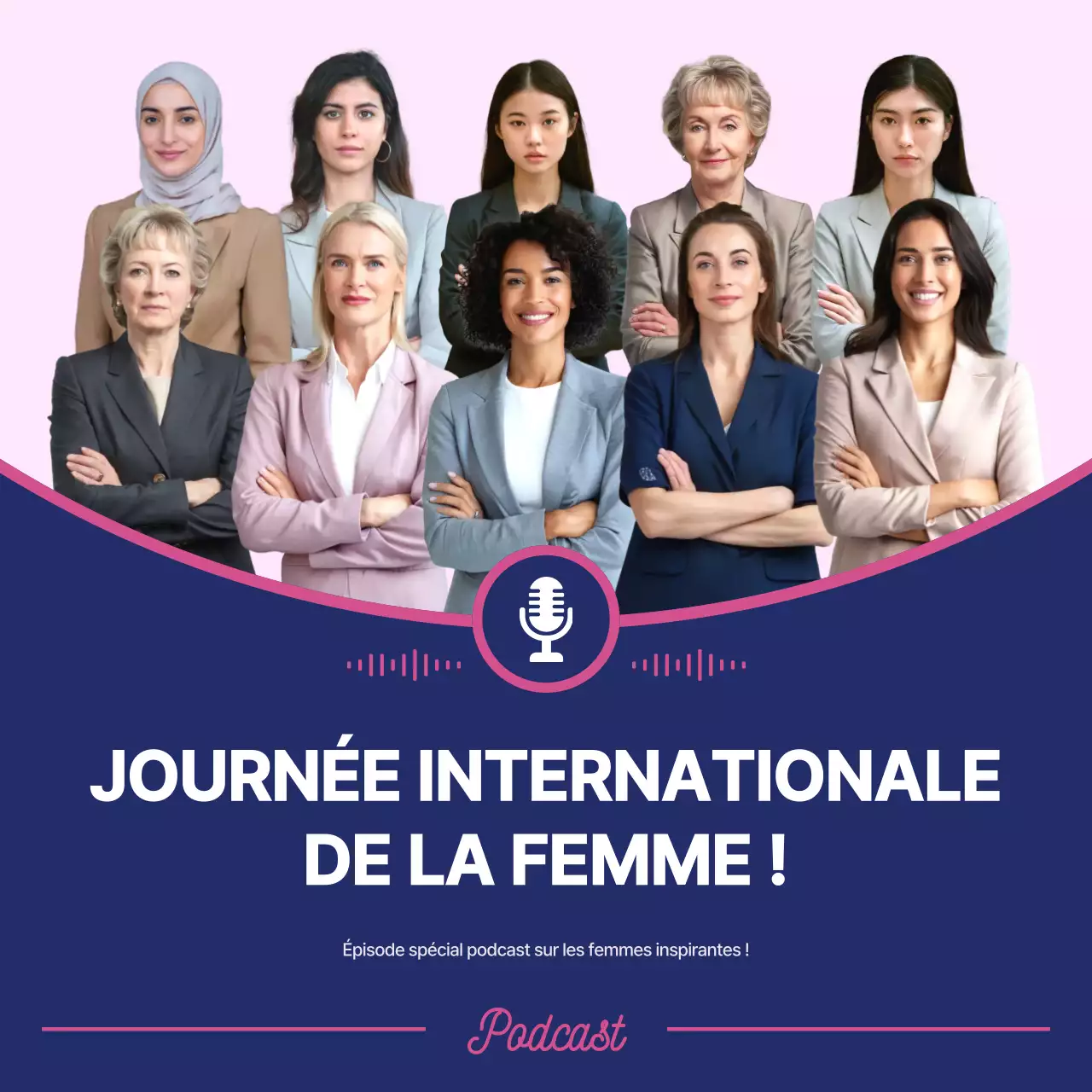 Podcast Pink Simple Women sur les réseaux sociaux