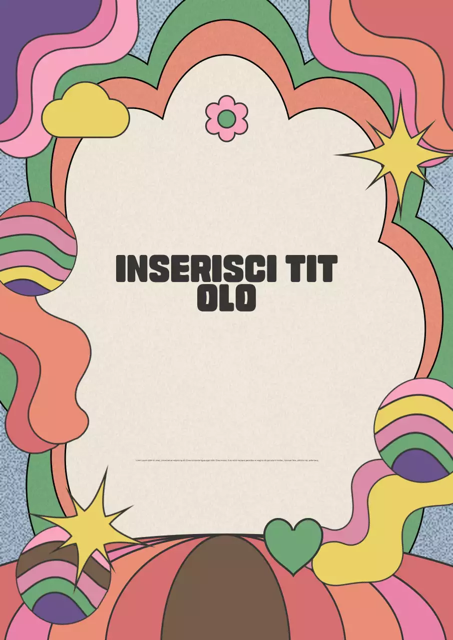 design psichedelico retrò colorato