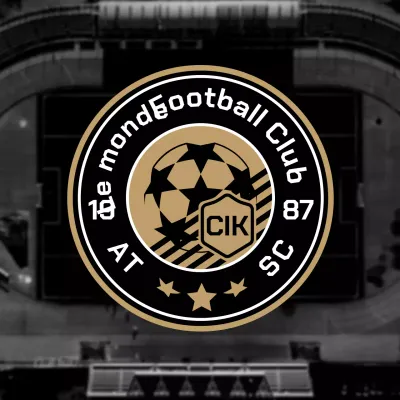 Certificat de logo d'emblème d'équipe de football professionnel en or noir