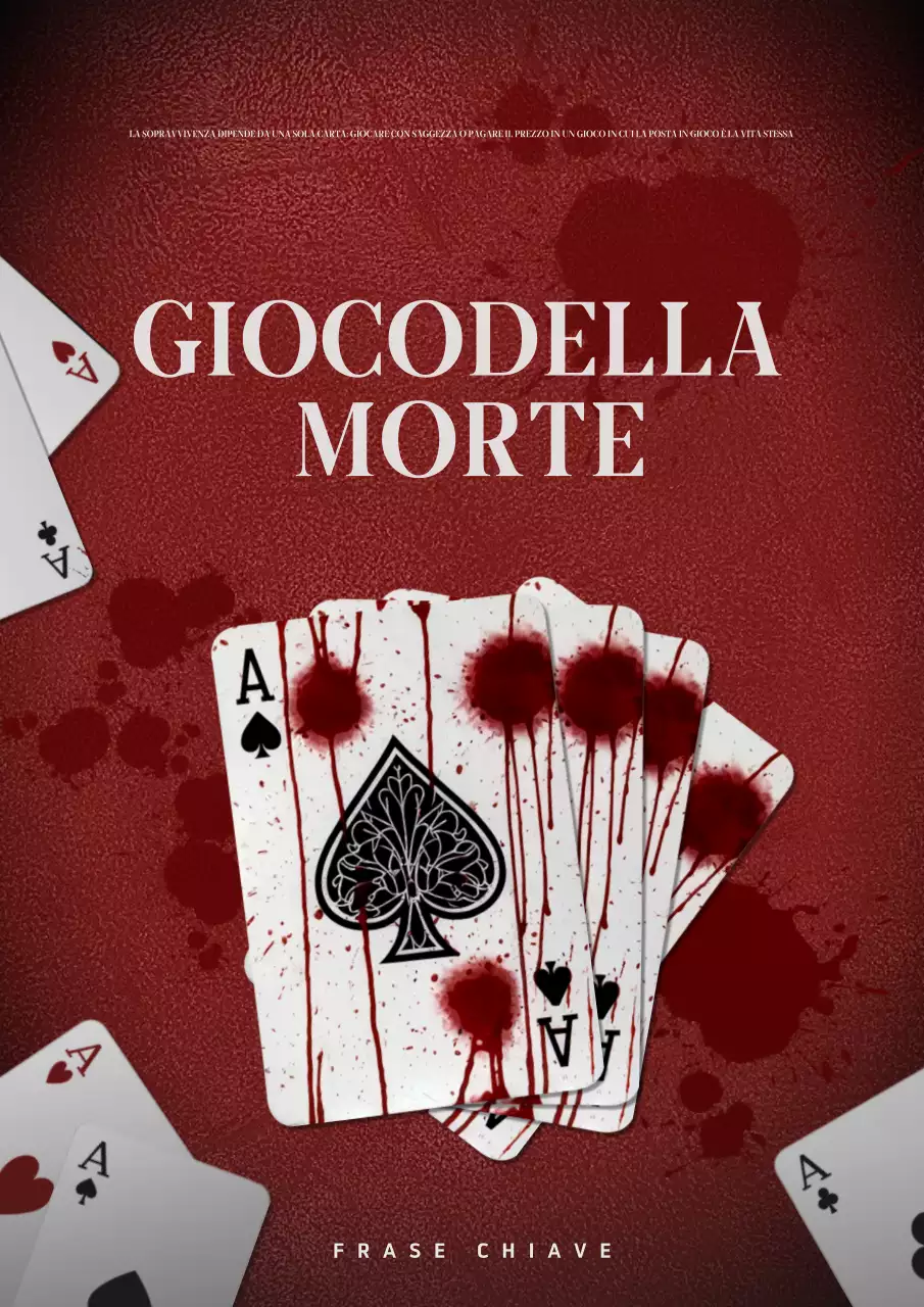 design di giochi di morte thriller rosso