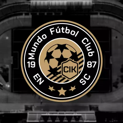 Certificado con el logotipo del equipo de fútbol profesional en oro negro