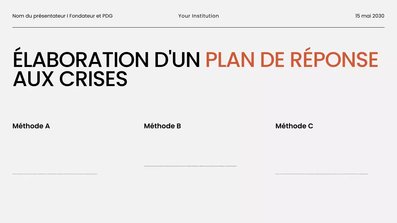 Présentation du matériel du webinaire d'entreprise minimaliste en noir et blanc