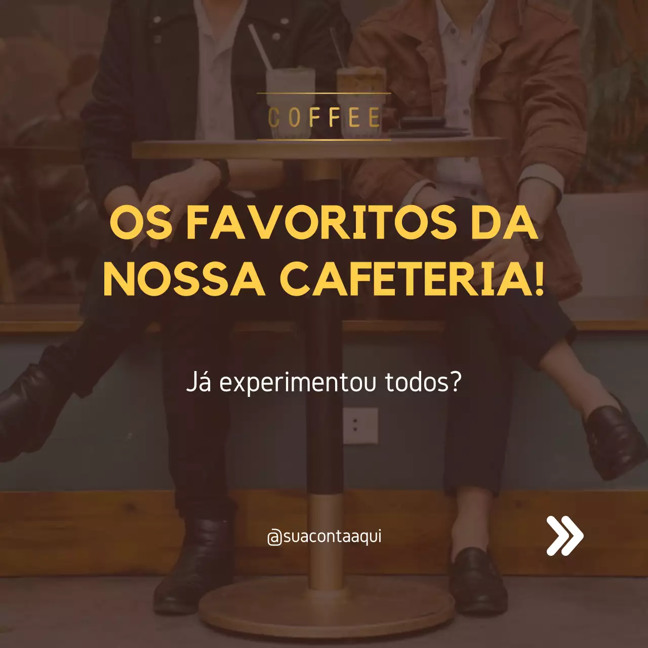 Destaque do produto da Brown Modern Coffee Shop em mídia social