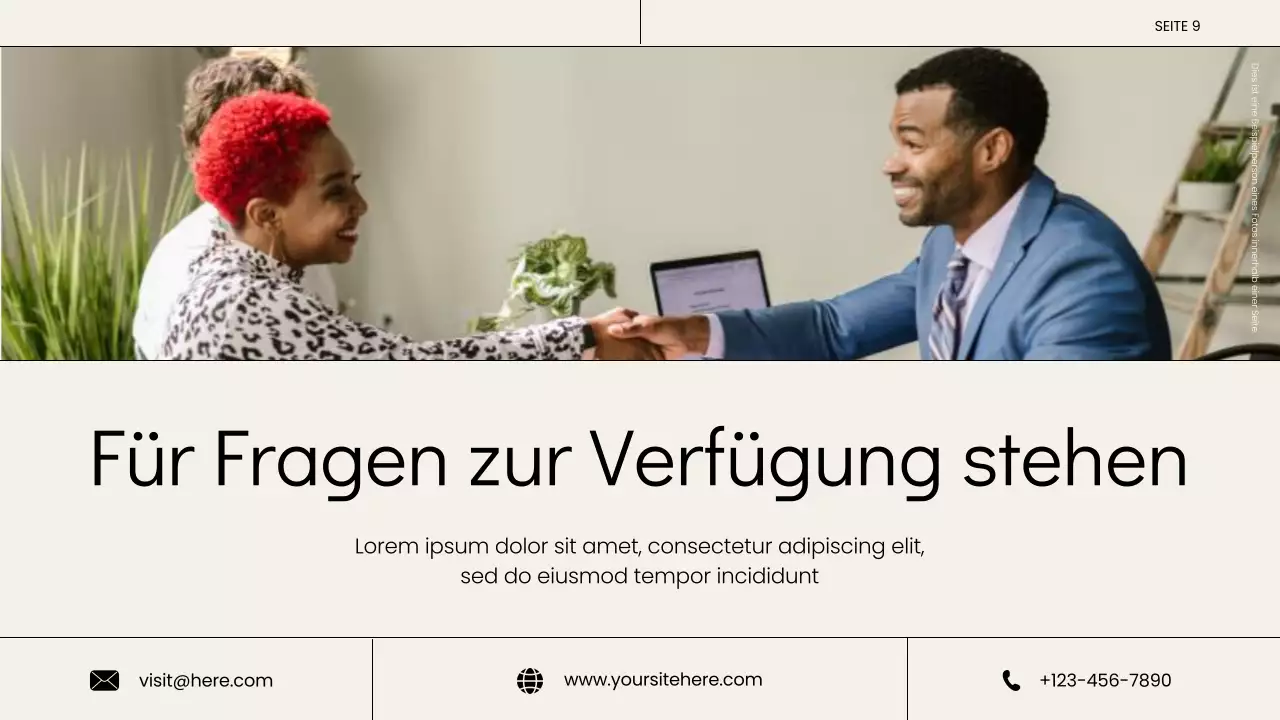 Beiges und schwarzes Projekt-Kick-Off-Meeting Präsentation