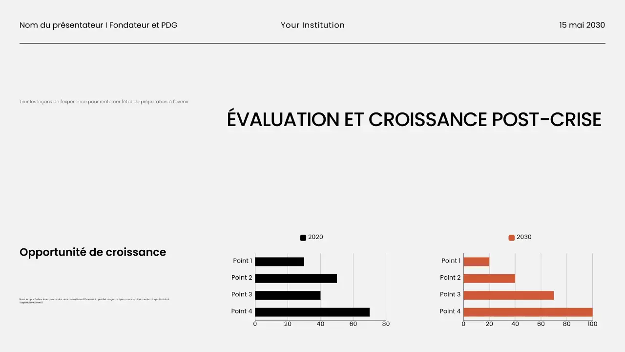 Présentation du matériel du webinaire d'entreprise minimaliste en noir et blanc