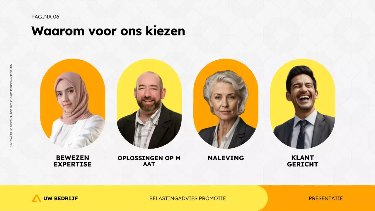 Presentatiesjabloon voor belastingadviesbureau in eenvoudige, moderne, geometrische stijl