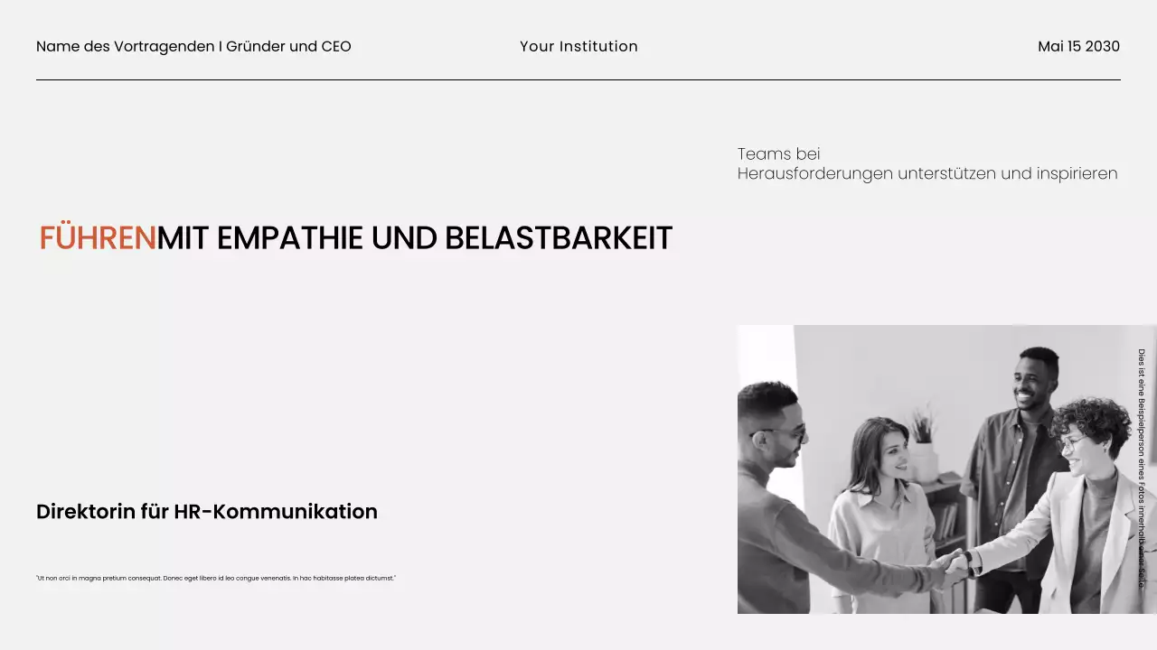 Schwarz-weißes minimalistisches Business-Webinarmaterial Präsentation