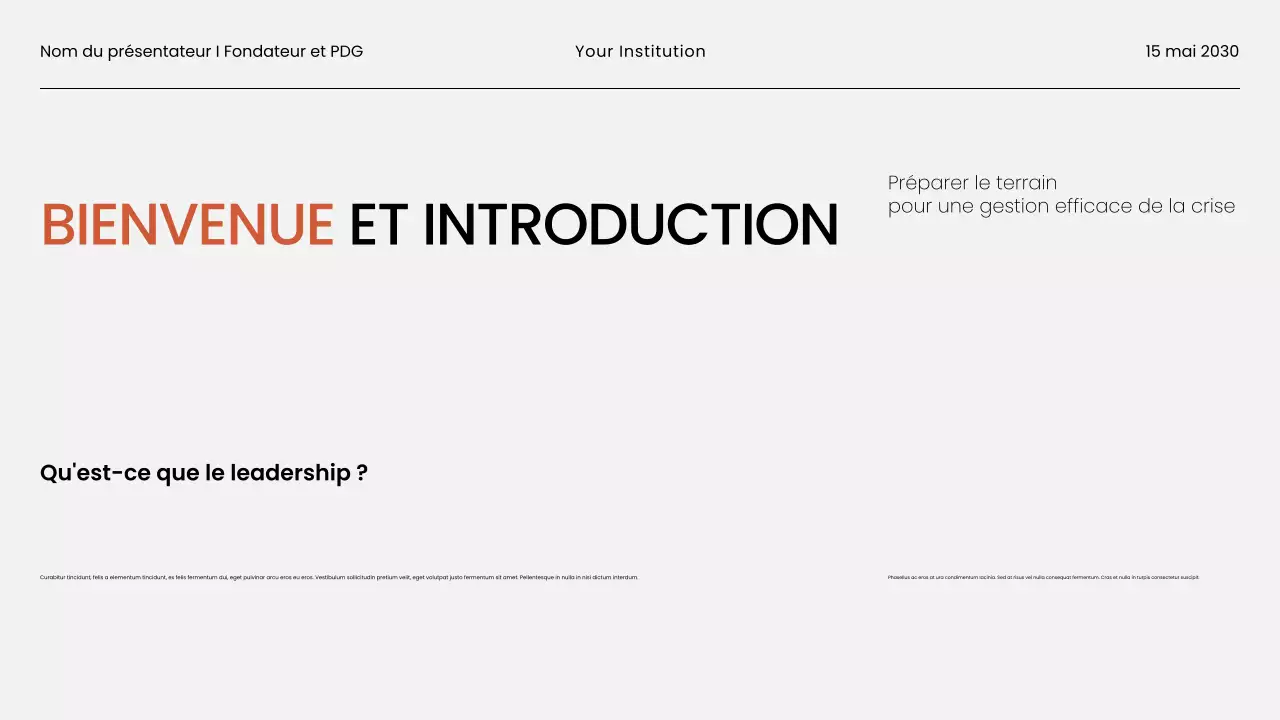 Présentation du matériel du webinaire d'entreprise minimaliste en noir et blanc