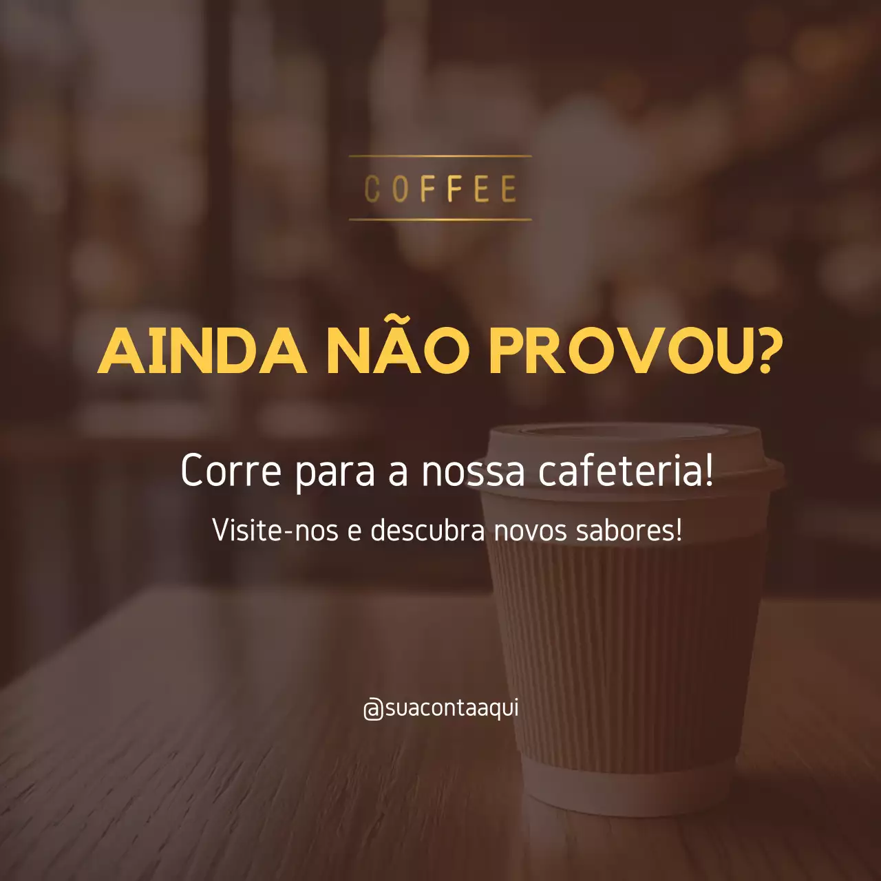 Destaque do produto da Brown Modern Coffee Shop em mídia social