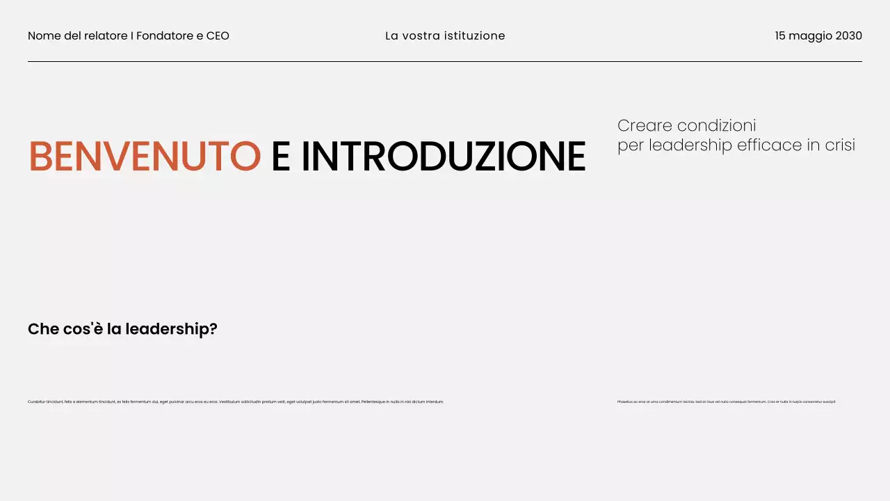 Presentazione del materiale del webinar aziendale minimalista in bianco e nero