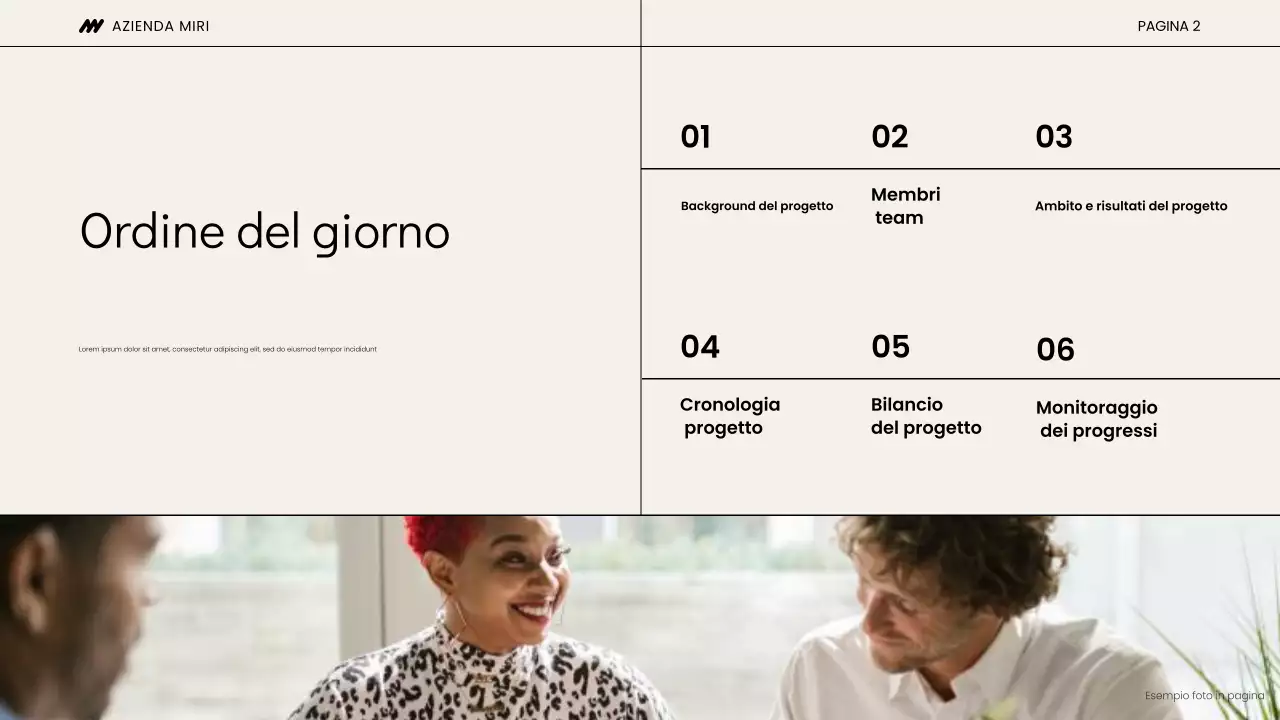 Presentazione del meeting di avvio del progetto Beige and Black