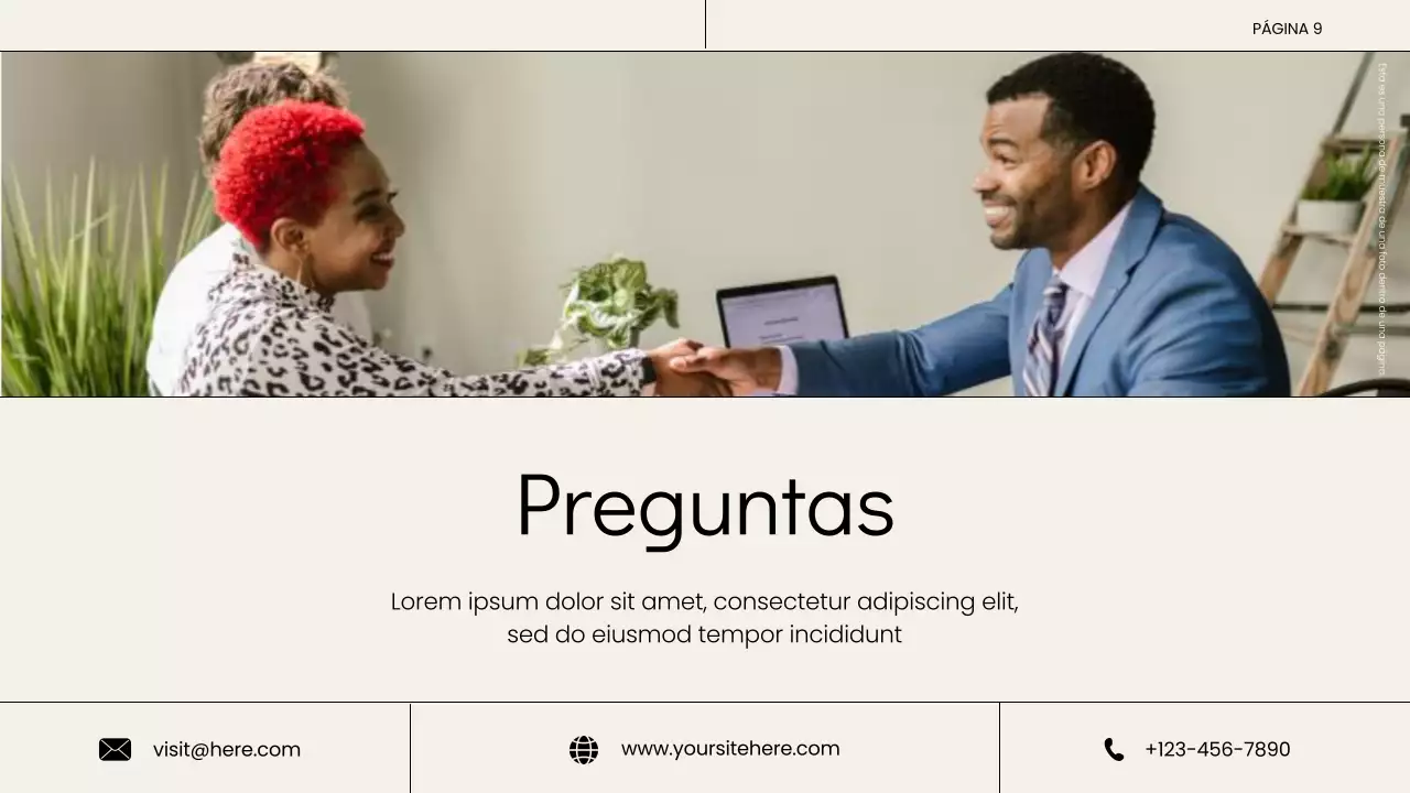 Presentación de la reunión de lanzamiento del proyecto Beige y Negro