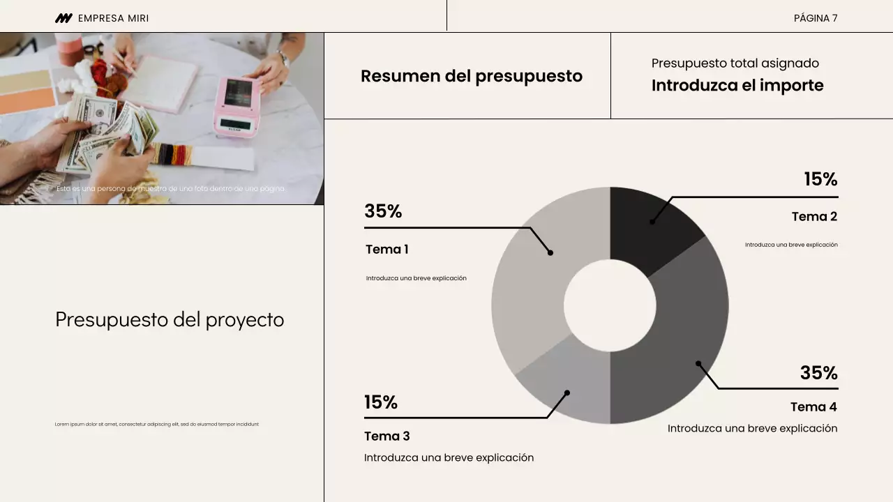 Presentación de la reunión de lanzamiento del proyecto Beige y Negro