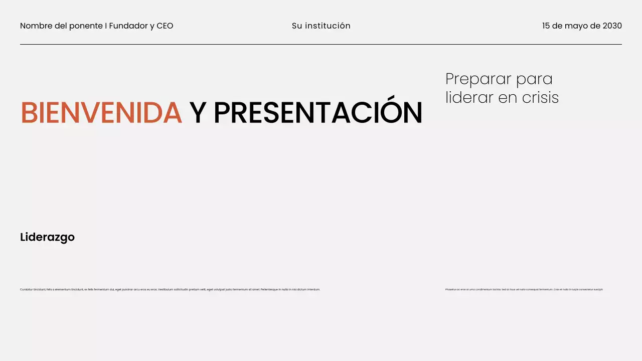 Presentación de material para seminarios web empresariales minimalistas en blanco y negro