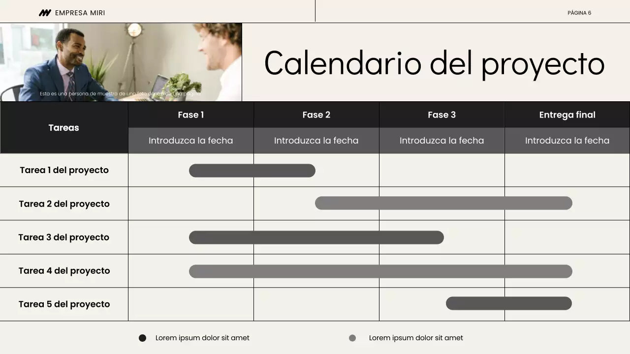Presentación de la reunión de lanzamiento del proyecto Beige y Negro