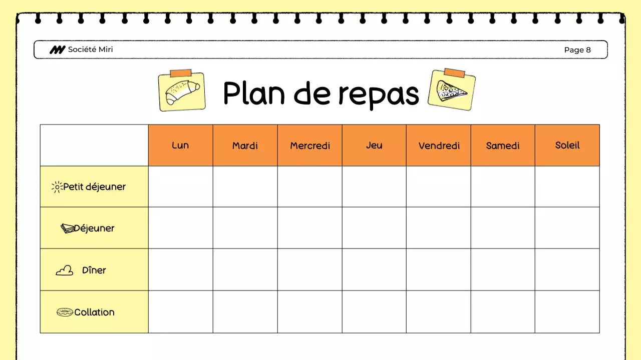 Présentation du Food Tracker blanc et jaune