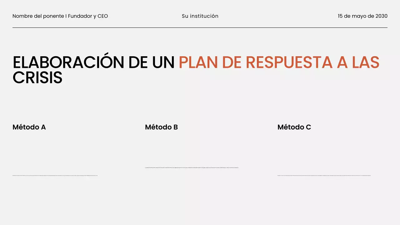 Presentación de material para seminarios web empresariales minimalistas en blanco y negro
