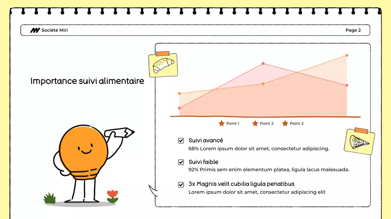 Présentation du Food Tracker blanc et jaune