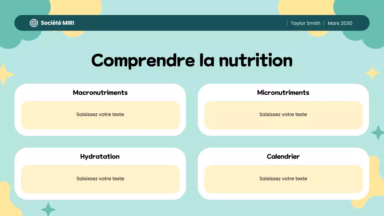 Suivi alimentaire ludique, coloré et jaune-vert