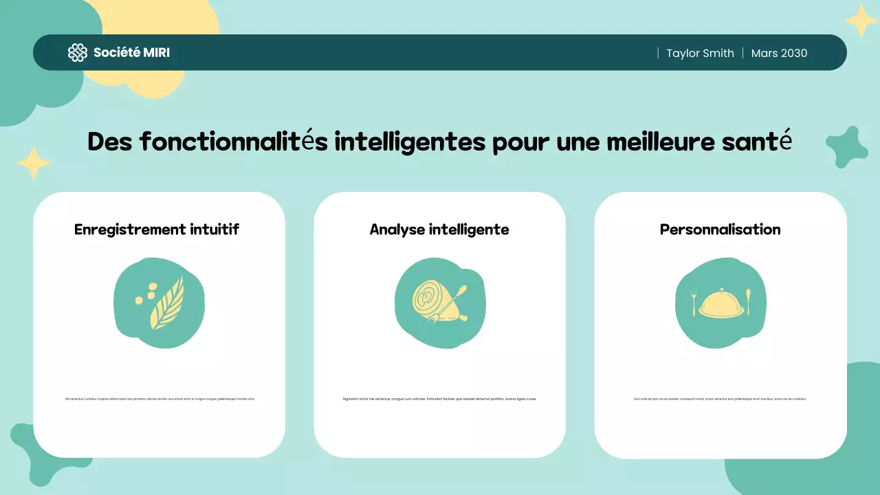 Suivi alimentaire ludique, coloré et jaune-vert
