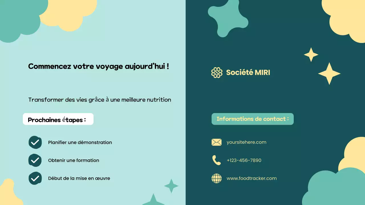 Suivi alimentaire ludique, coloré et jaune-vert