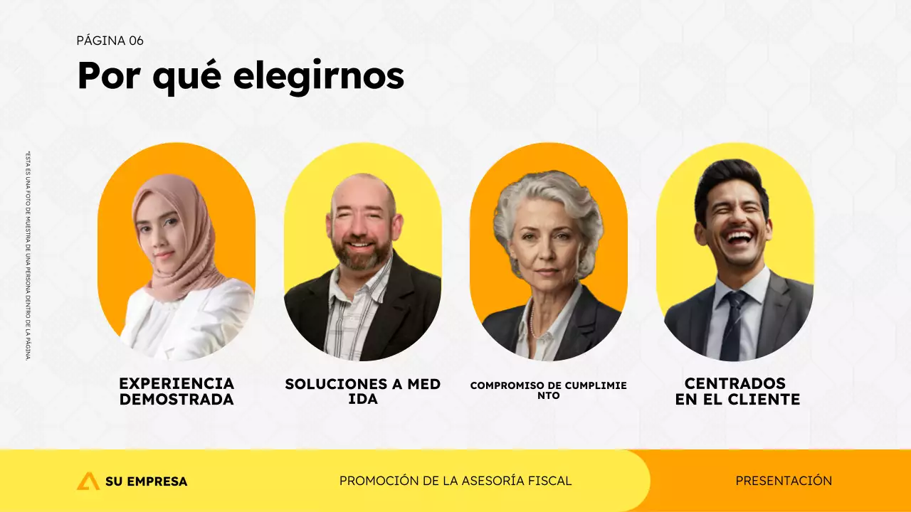 Plantilla de presentación de promoción de agencia de asesoría fiscal en estilo geométrico moderno y simple