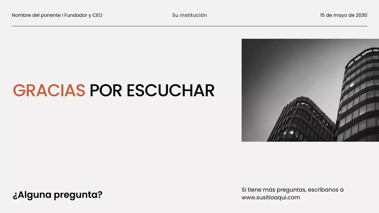 Presentación de material para seminarios web empresariales minimalistas en blanco y negro