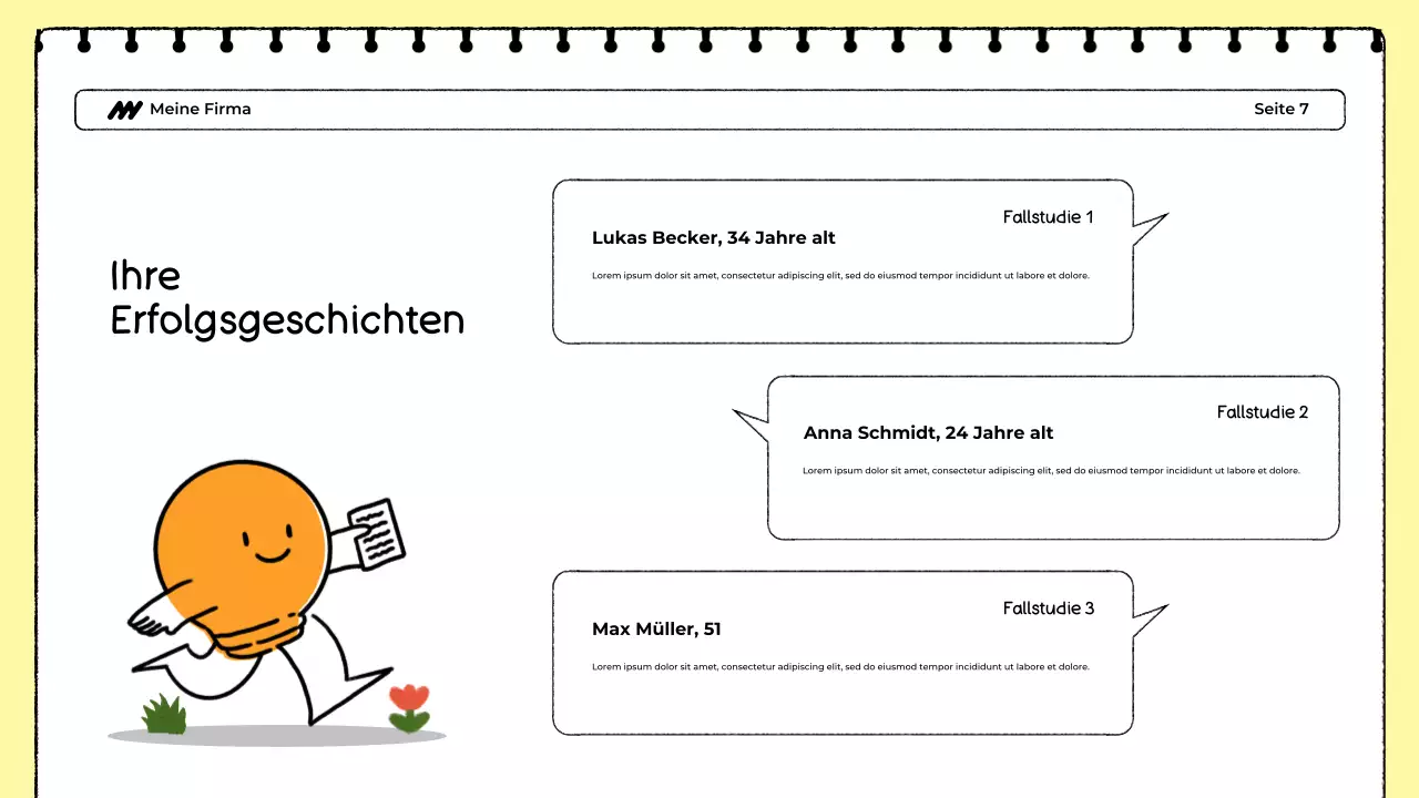Weißer und gelber Lebensmittel-Tracker Präsentation