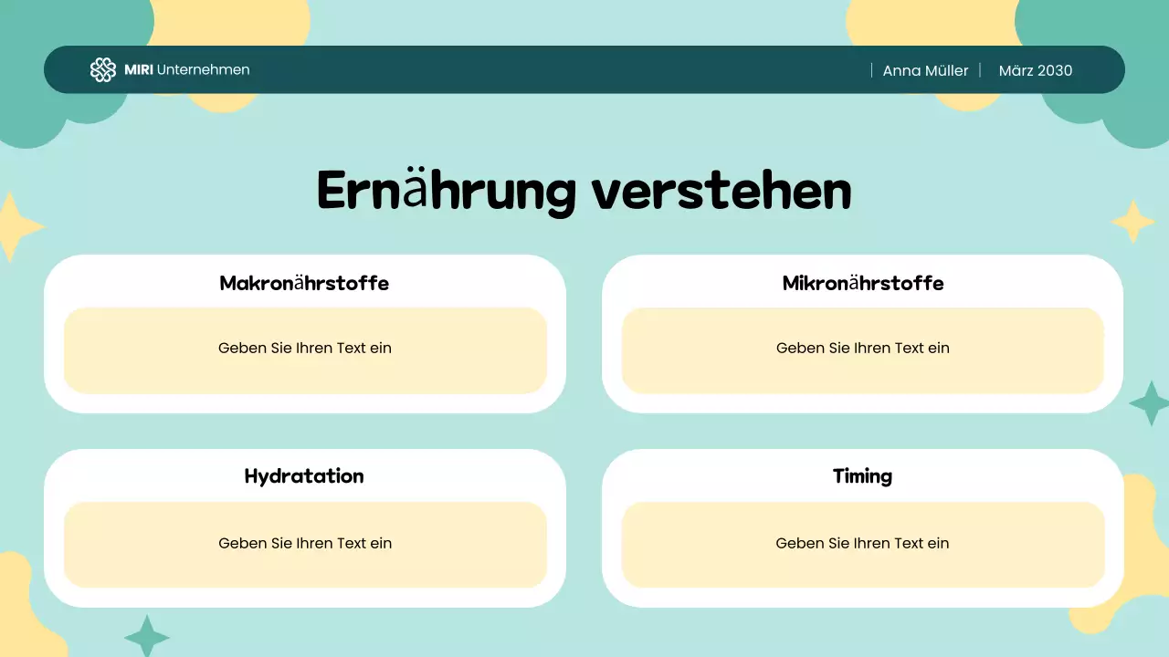 Gelb Grün Bunter Verspielter Food Tracker