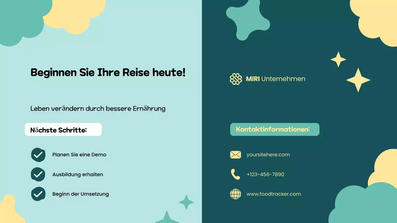 Gelb Grün Bunter Verspielter Food Tracker