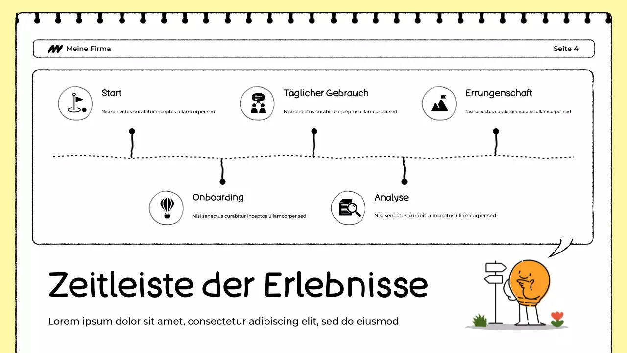 Weißer und gelber Lebensmittel-Tracker Präsentation