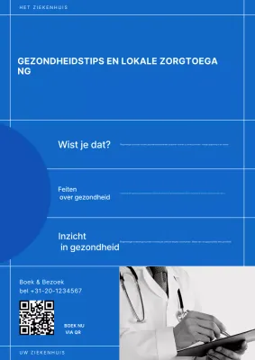 Blauwe en witte medische informatieposter