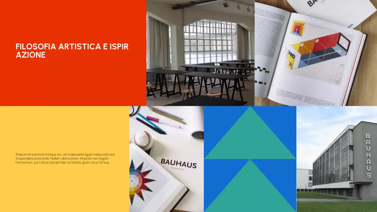 portfolio d'arte bauhaus rosso