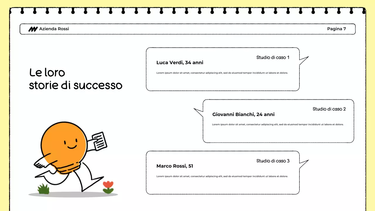 Presentazione del tracker alimentare bianco e giallo