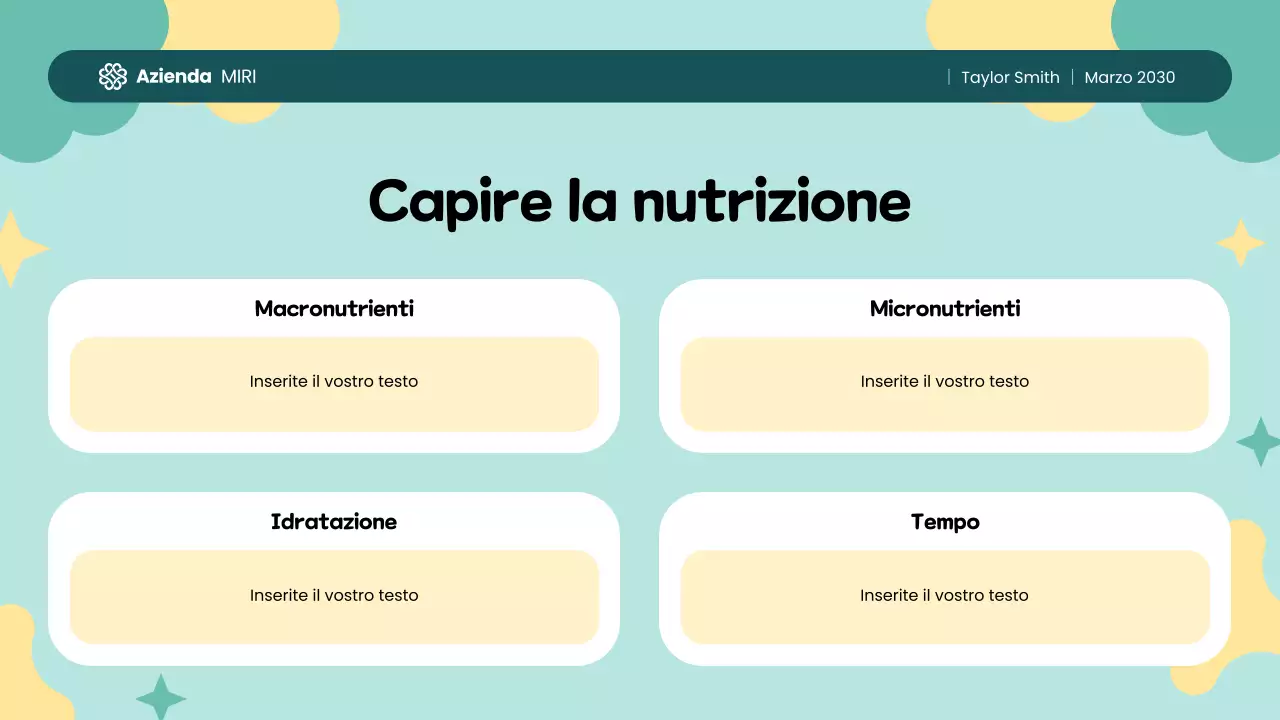 Tracker di cibo giocoso colorato giallo verde