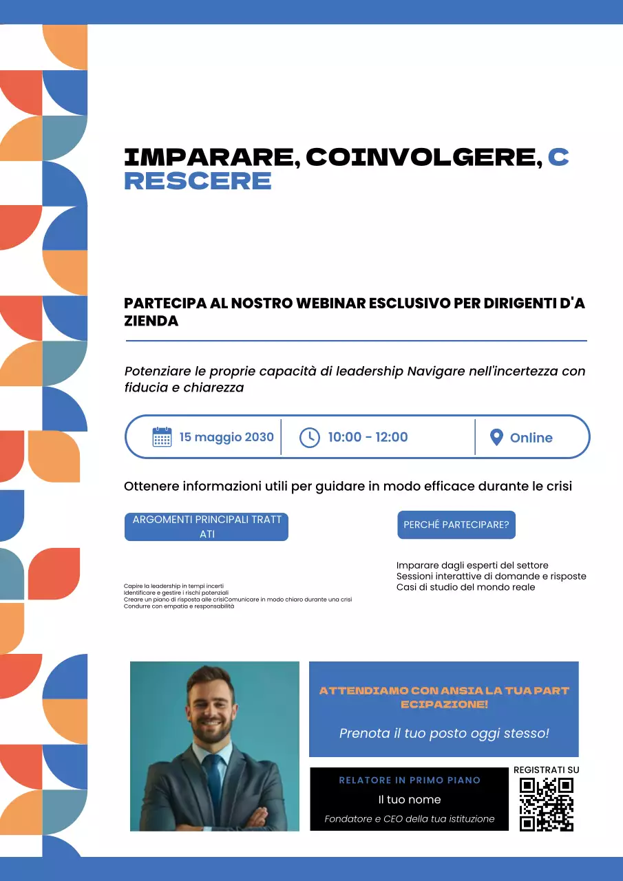 invito alla leadership del webinar moderno color turchese