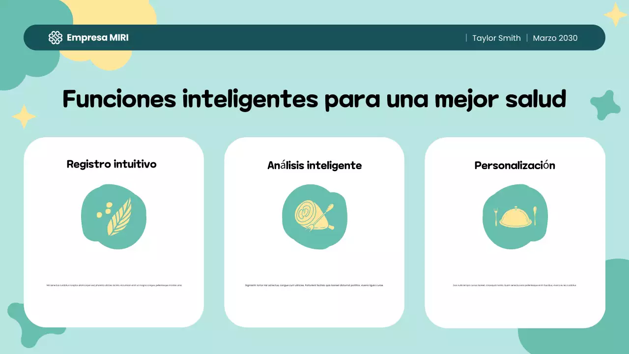 Rastreador de alimentos divertido y colorido de color amarillo y verde