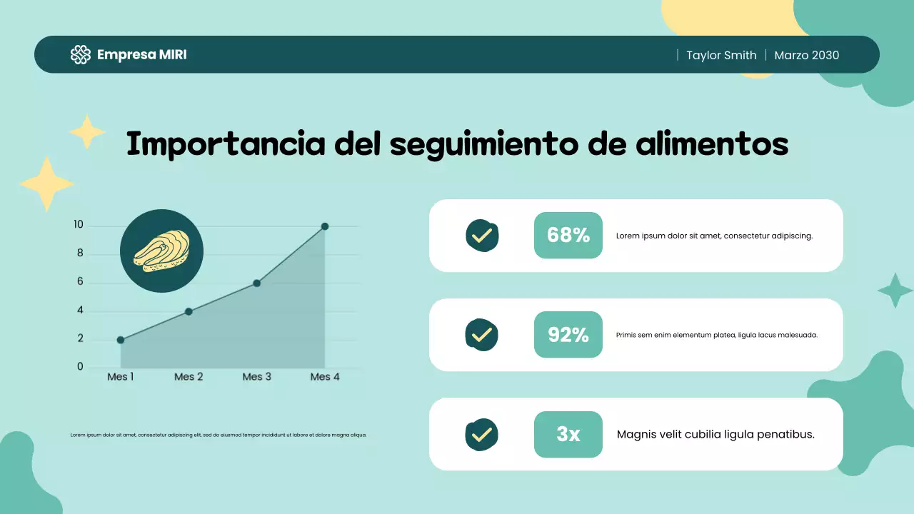 Rastreador de alimentos divertido y colorido de color amarillo y verde