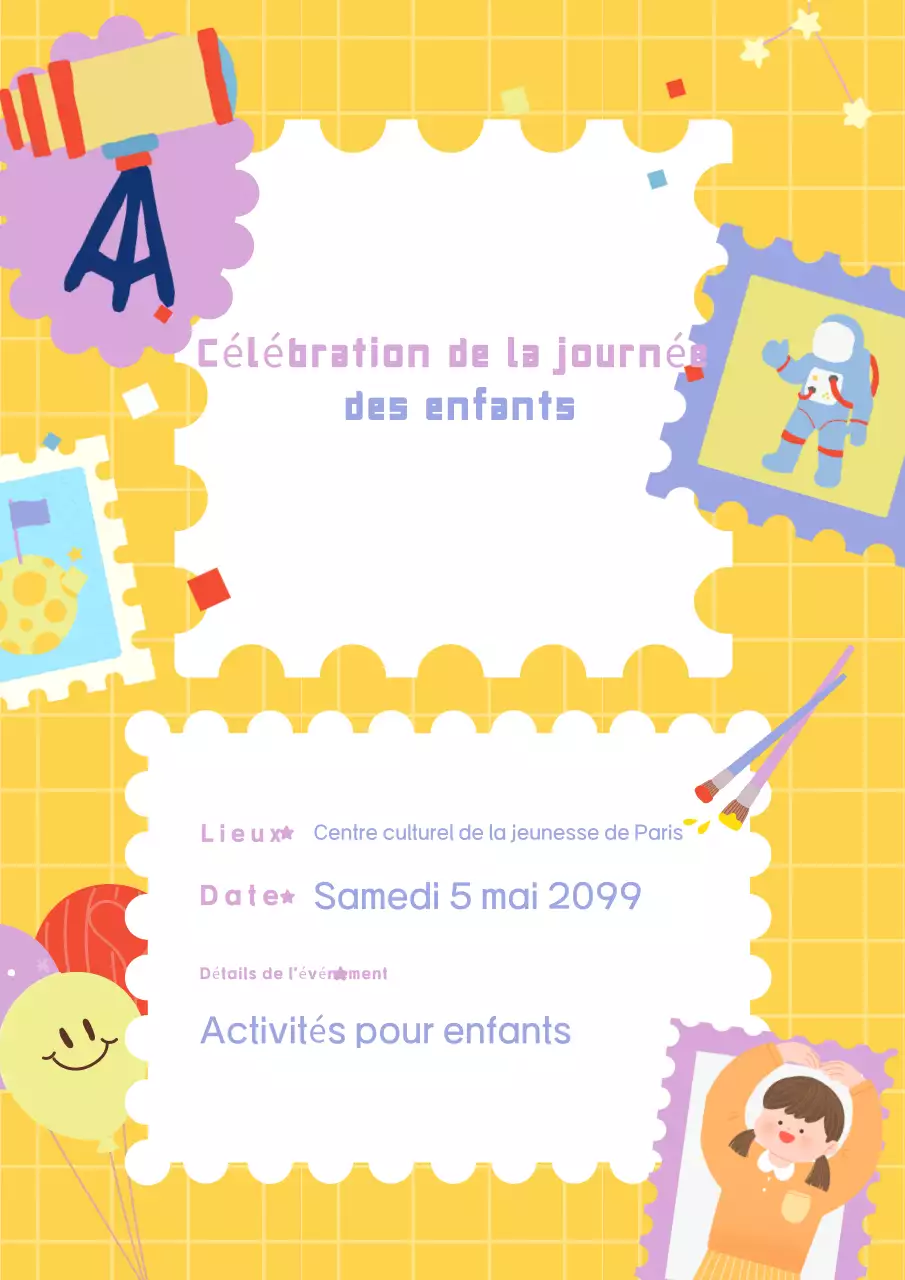 Fête des enfants du bébé jaune
