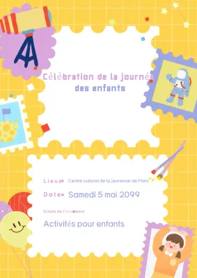 Fête des enfants du bébé jaune