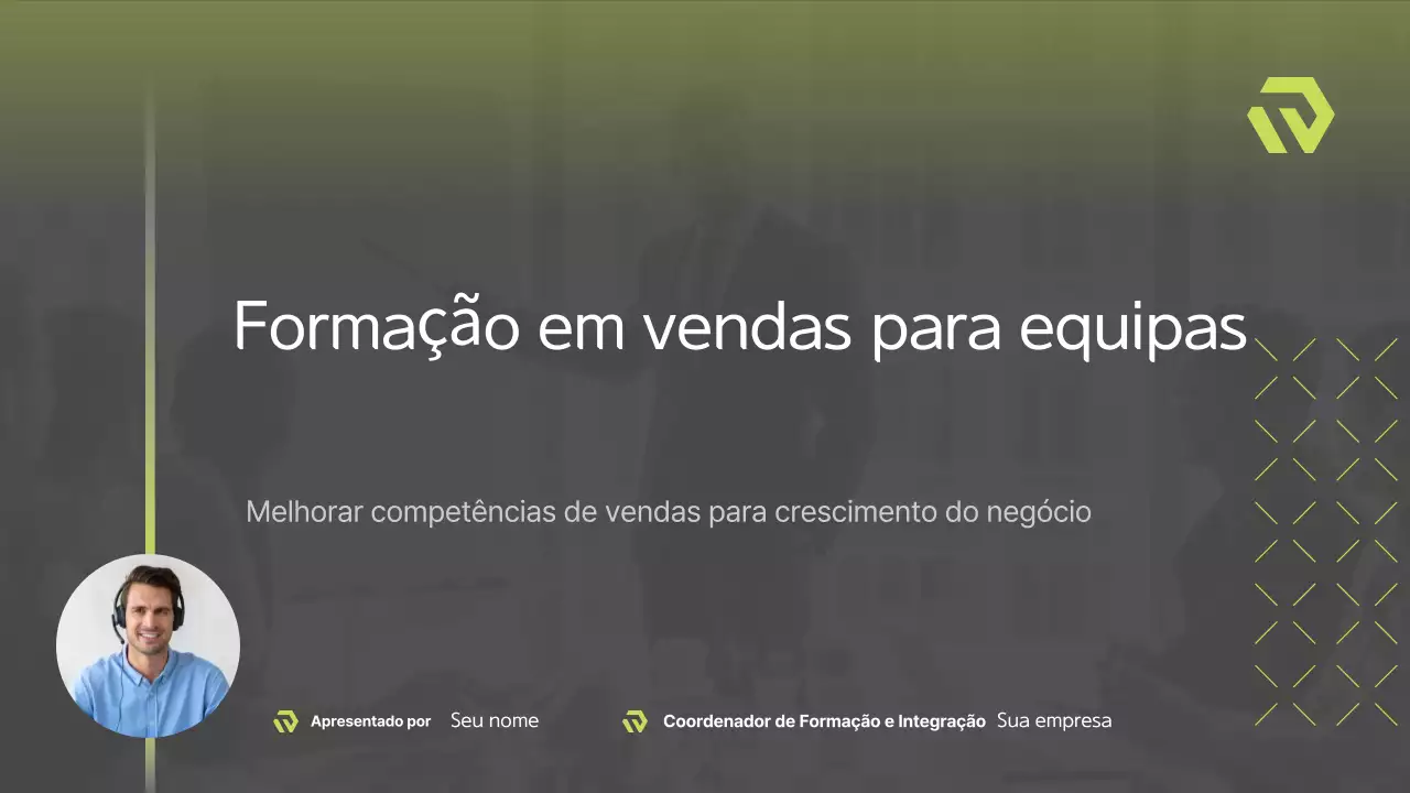 Manual de treinamento de vendas moderno e verde