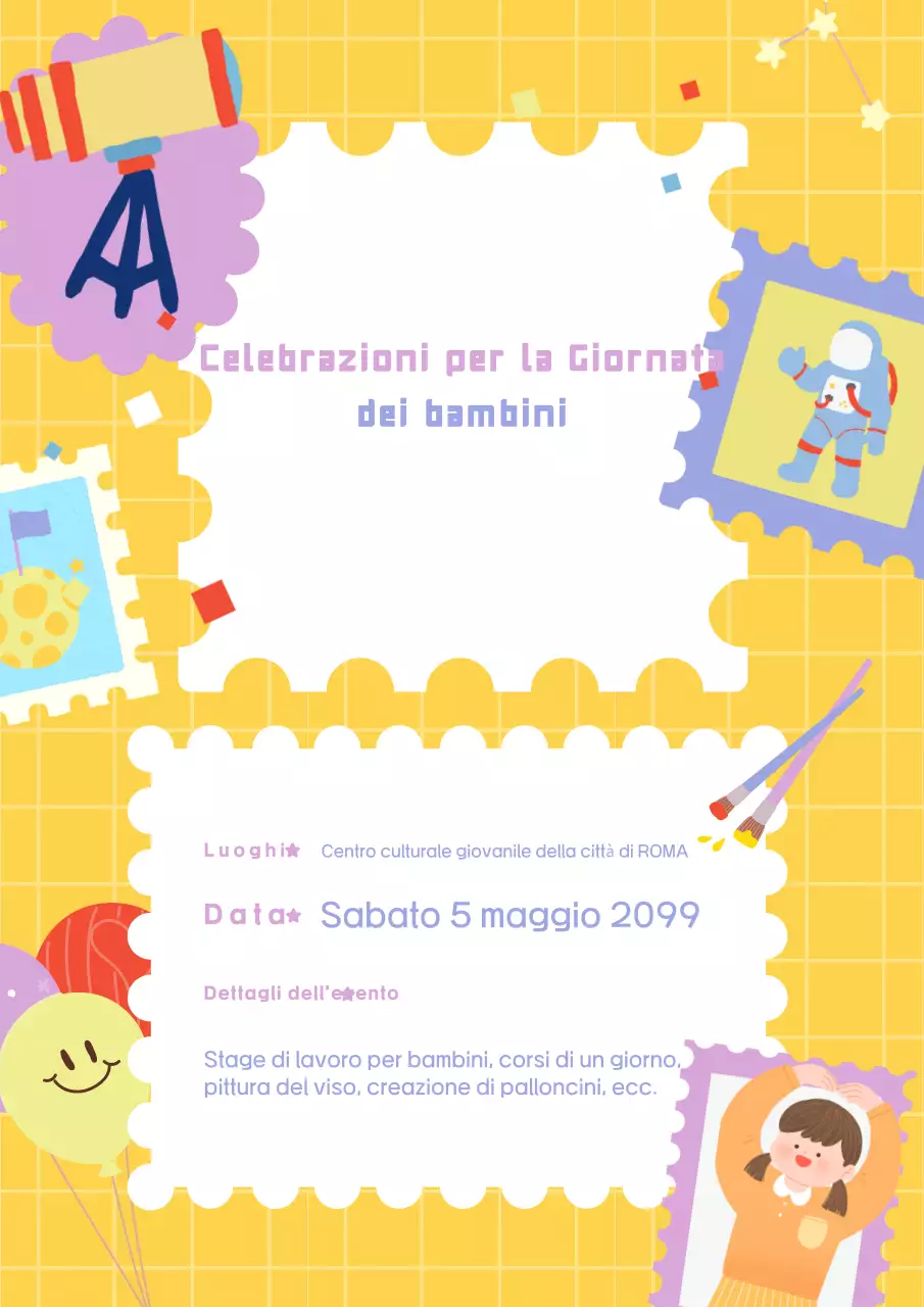 Festa dei bambini del bambino giallo