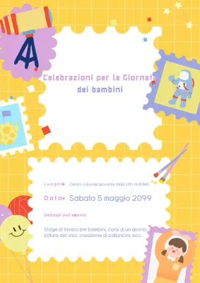 Festa dei bambini del bambino giallo