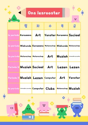 Gele Baby Tijdschema Educatieve Materialen