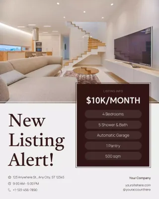 White Modern Real Estate Advertisement Instagram Post
