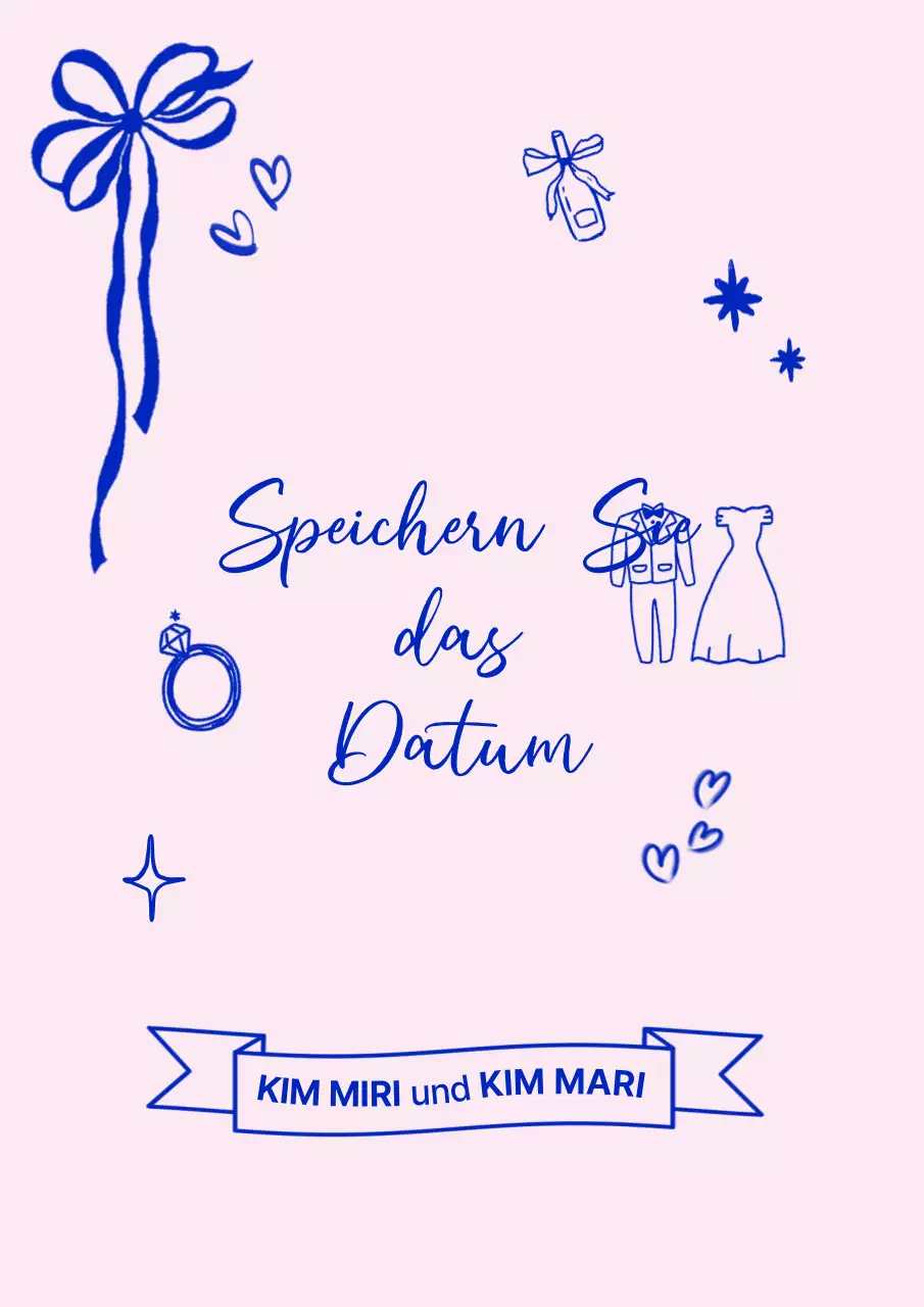 Rosa Baby-Hochzeitseinladung